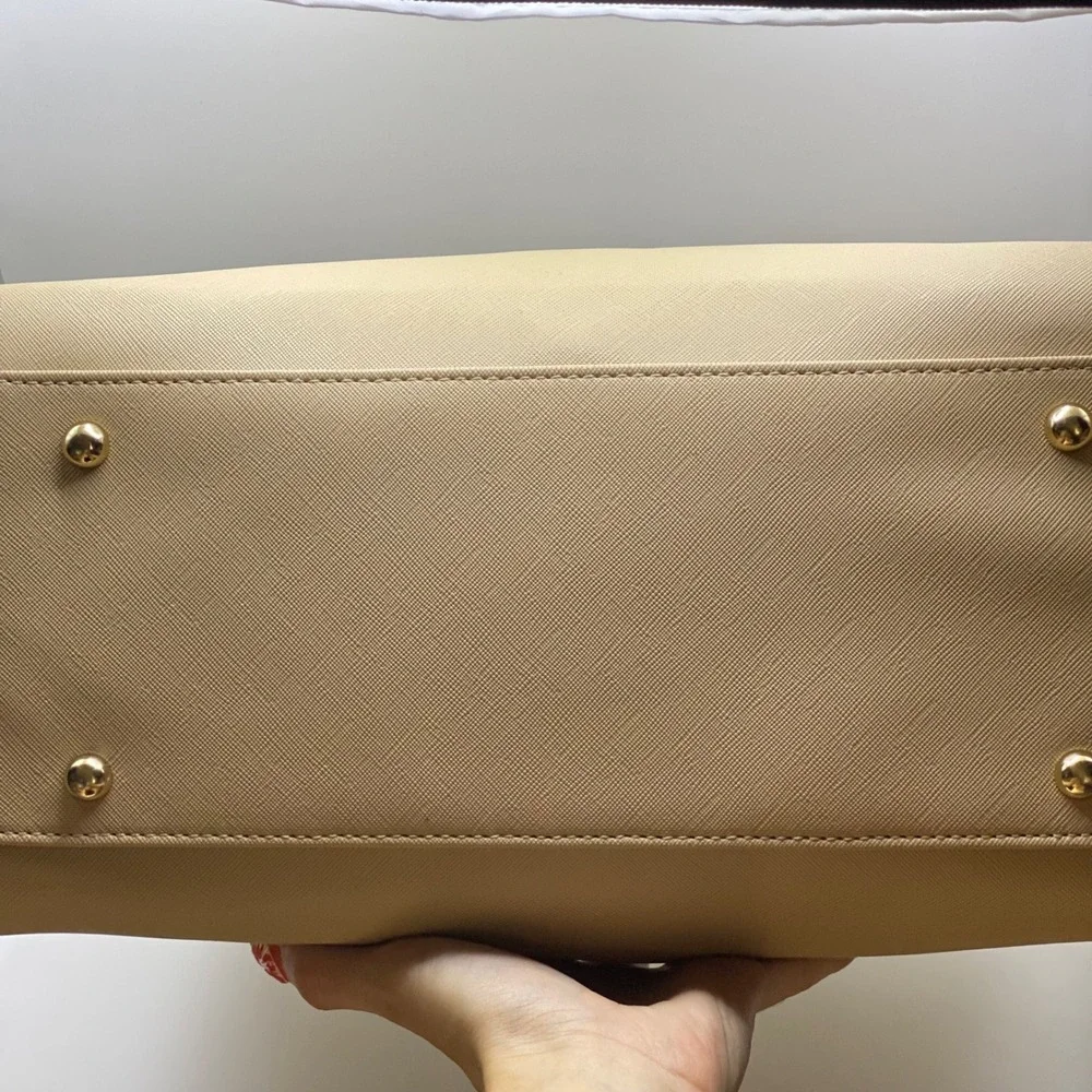 Preppy Vegan Leather Structured Handbag Set Old Money Classic Luxury Minimalist